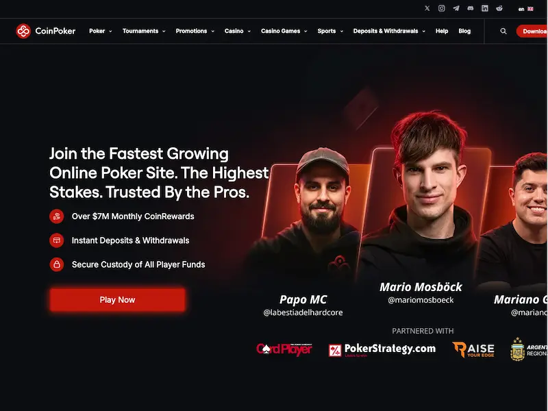 coinpoker casino homepage